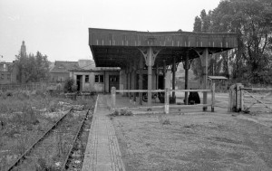 A derelict Norwich City Station circa 1969